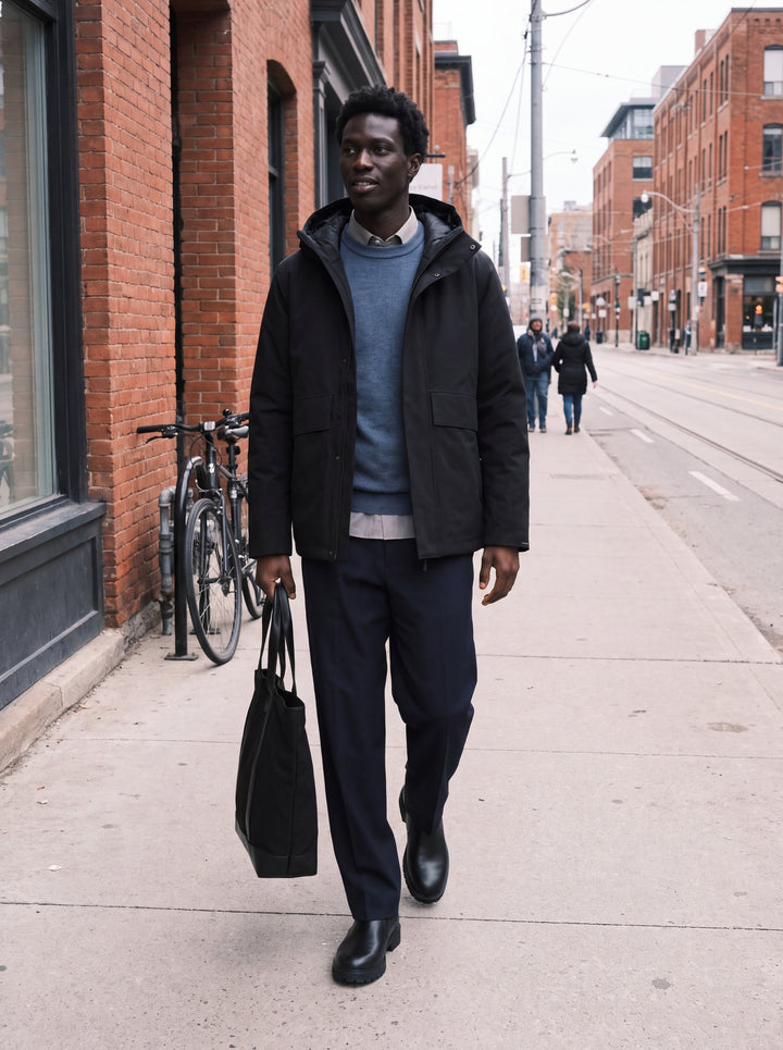 JJMILANO STITCH KNIT CREW NECK SN, Turbulence/Melange 176720001 Bild 5