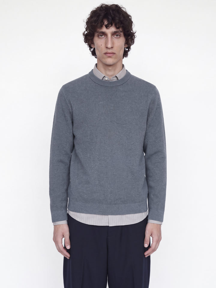 JJMILANO STITCH KNIT CREW NECK SN, Turbulence/Melange 176720001 Bild 6