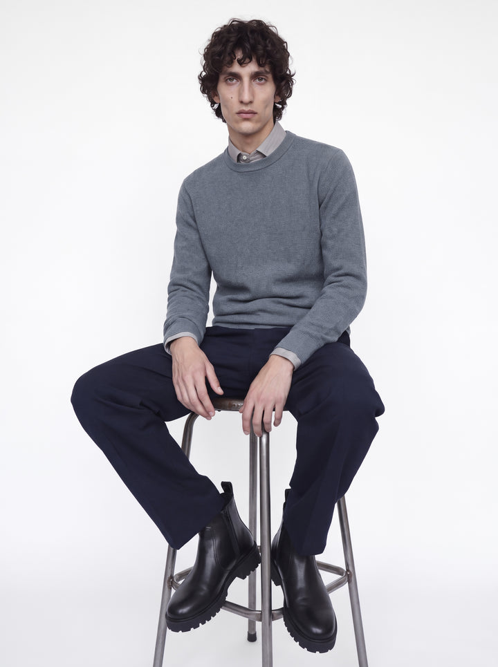 JJMILANO STITCH KNIT CREW NECK SN, Turbulence/Melange 176720001 Bild 7