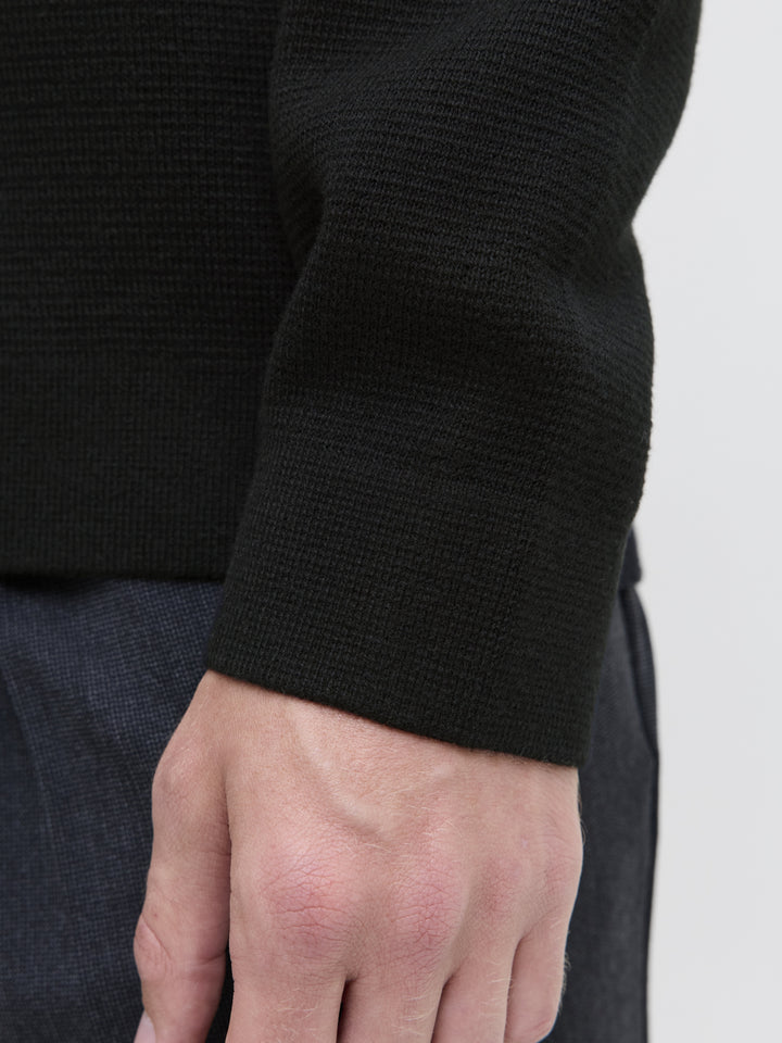 JJMILANO STITCH KNIT CREW NECK SN, Black 178012 Bild 3