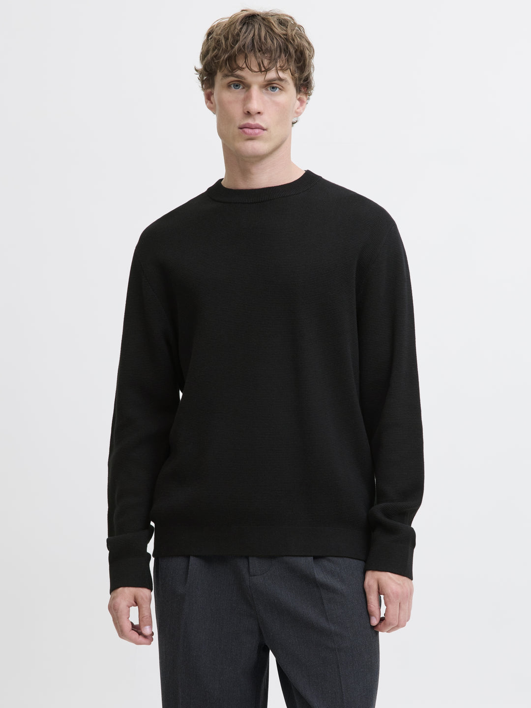 JJMILANO STITCH KNIT CREW NECK SN, Black 178012 Bild 4