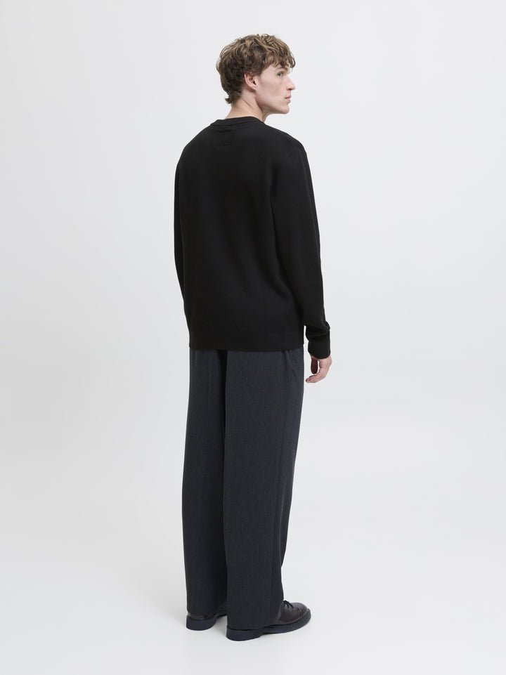 JJMILANO STITCH KNIT CREW NECK SN, Black 178012 Bild 5