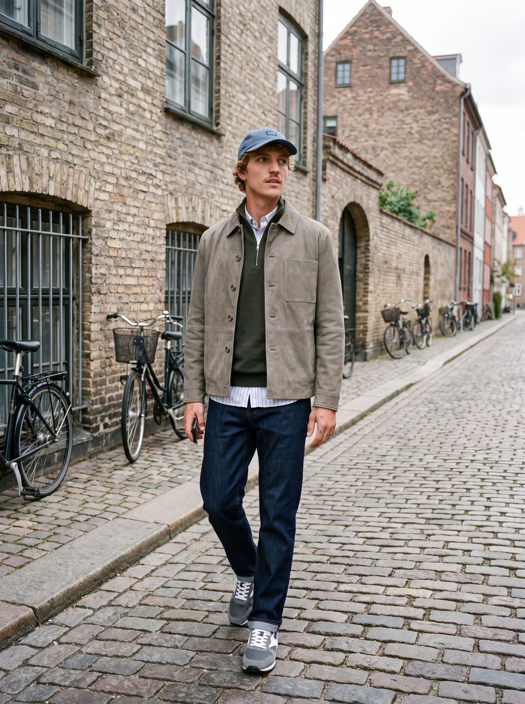 JJMILANO STITCH KNIT HALF ZIP SN, Rosin/Melange 176668001 Bild 3