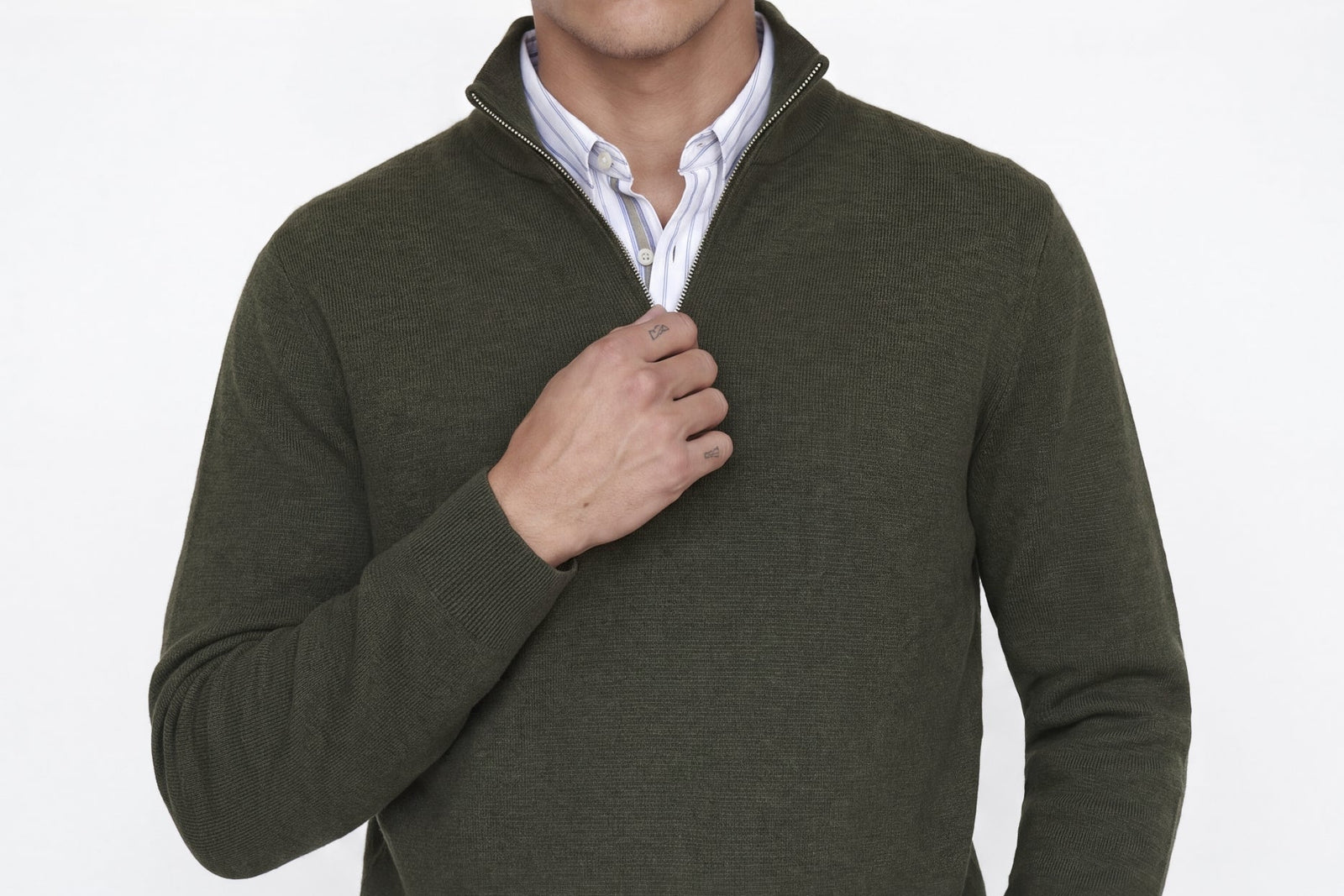 JJMILANO STITCH KNIT HALF ZIP SN, Rosin/Melange 176668001 Bild 4