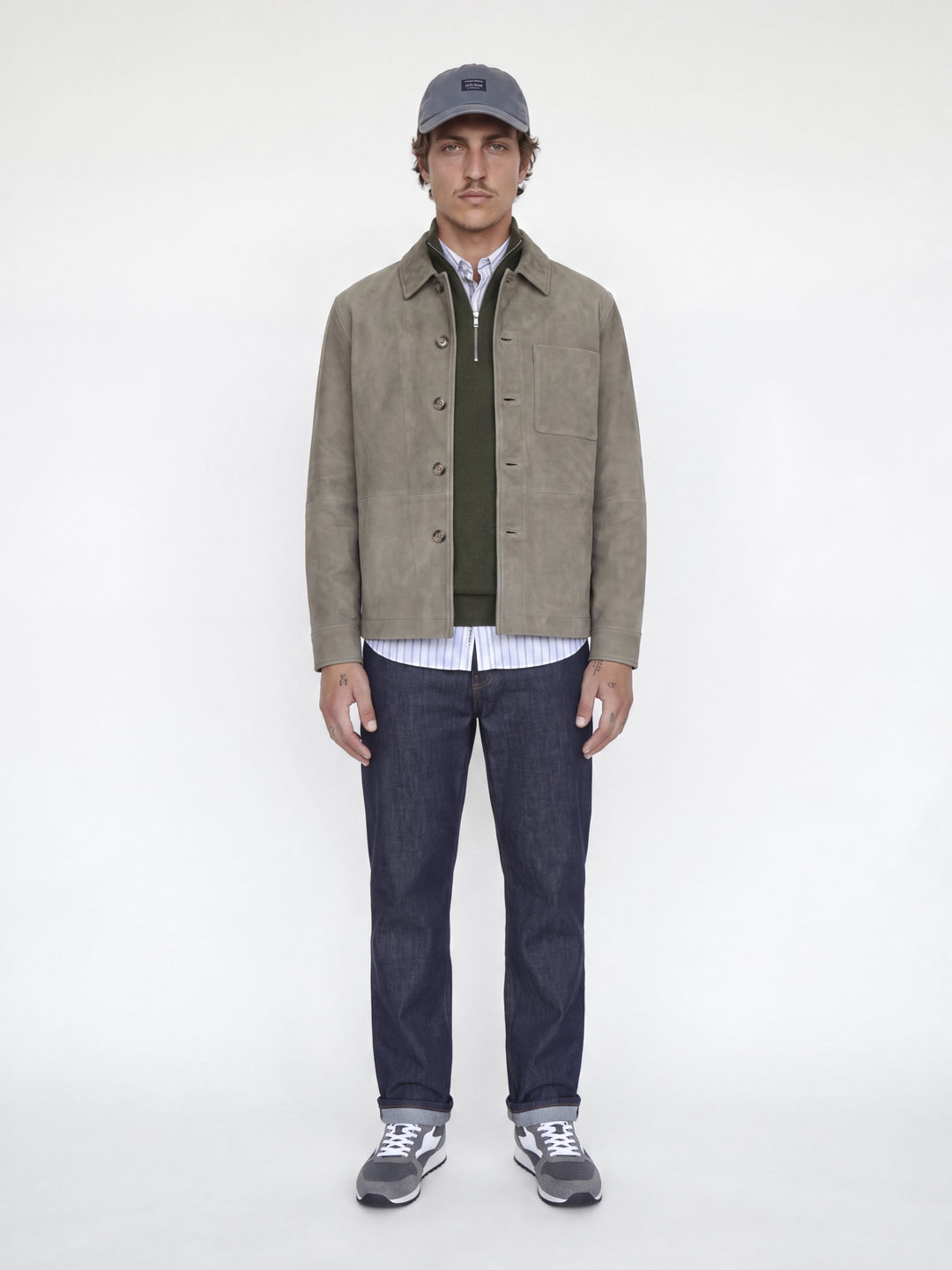 JJMILANO STITCH KNIT HALF ZIP SN, Rosin/Melange 176668001 Bild 6