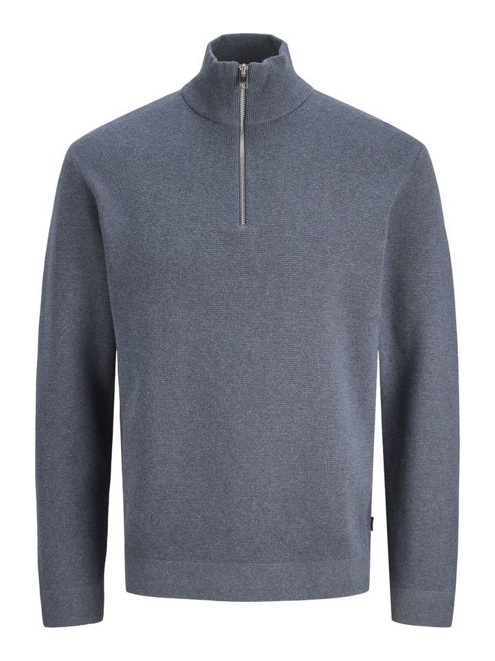 JJMILANO STITCH KNIT HALF ZIP SN, Turbulence/Melange 176720001 Bild 1