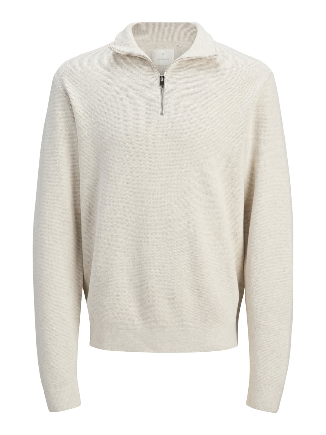 JJMILANO STITCH KNIT HALF ZIP SN, Cloud Dancer/Melange 177642001 Bild 1