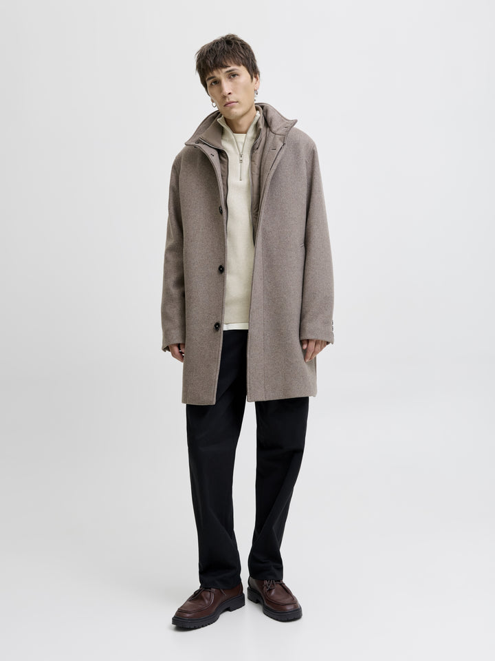 JJMILANO STITCH KNIT HALF ZIP SN, Cloud Dancer/Melange 177642001 Bild 2