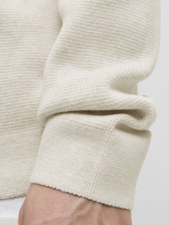 JJMILANO STITCH KNIT HALF ZIP SN, Cloud Dancer/Melange 177642001 Bild 3