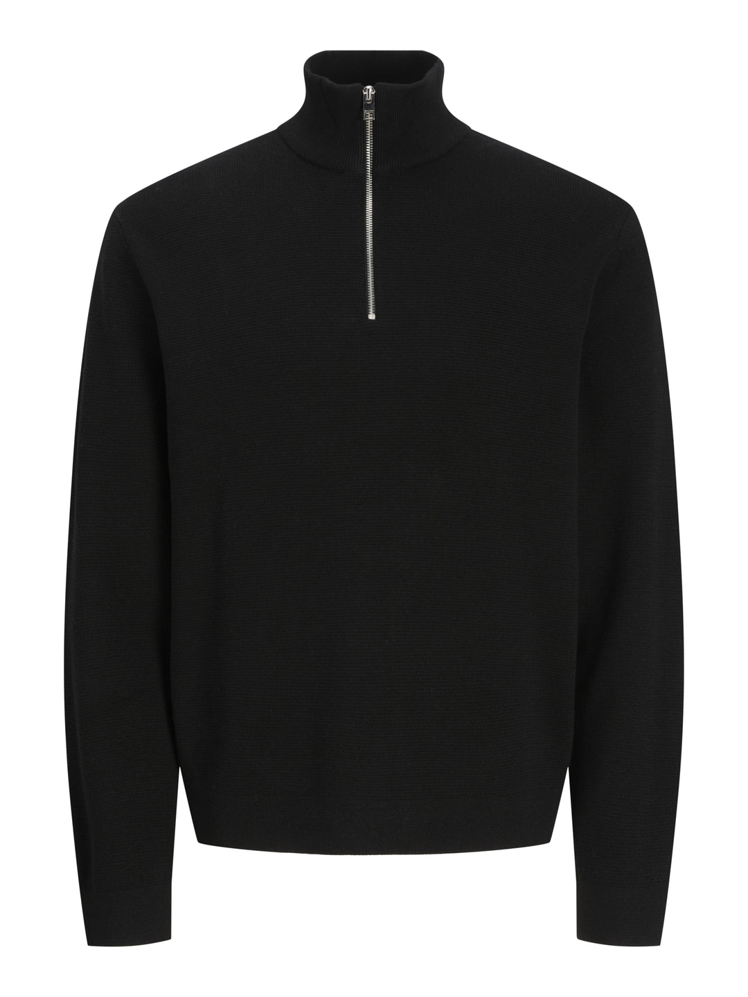 JJMILANO STITCH KNIT HALF ZIP SN, Black 178012 Bild 1