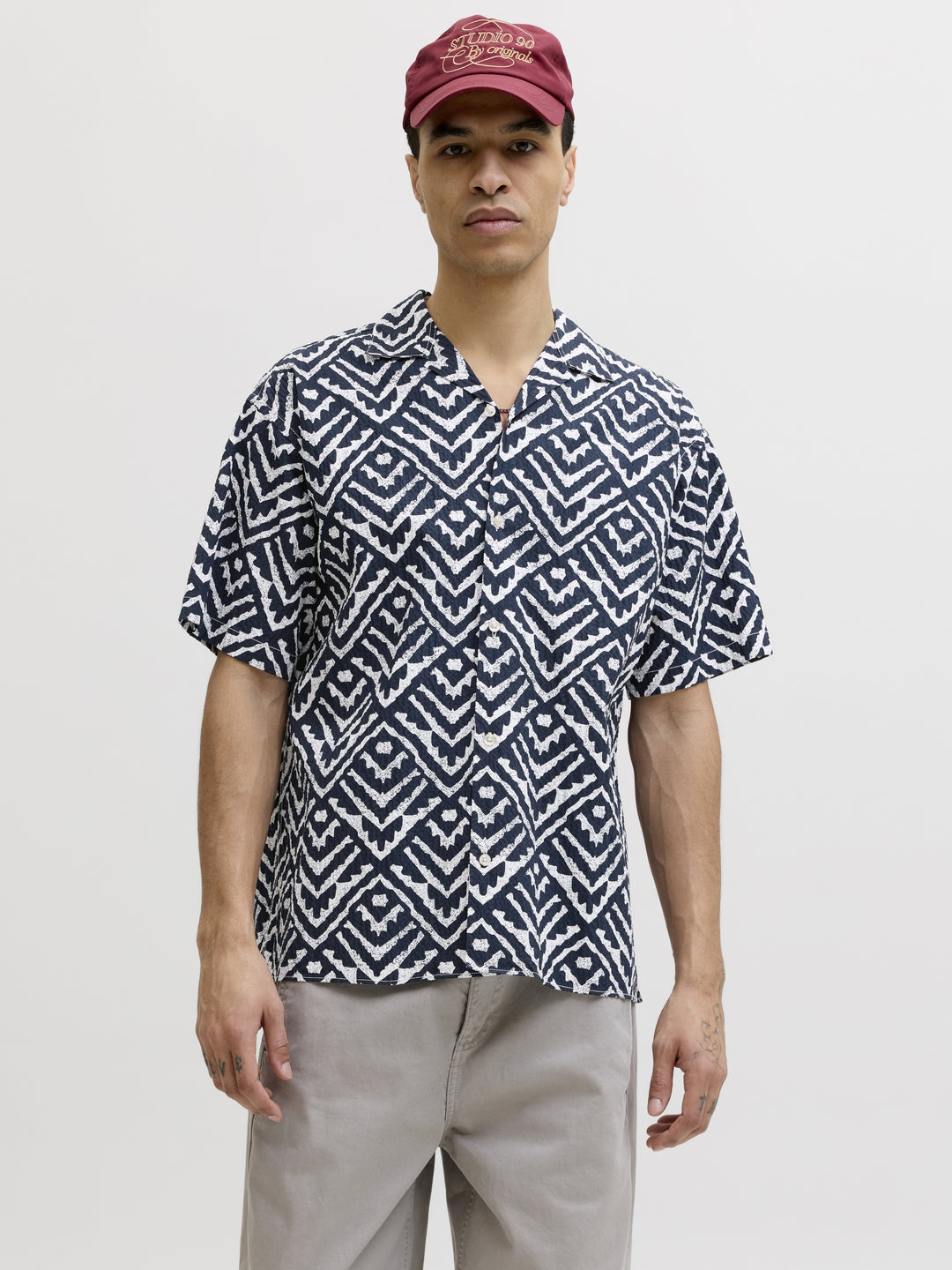 JJMILO SEERSUCKER RESORT SHIRT SS, Sky Captain/AOP 175917001 Bild 5
