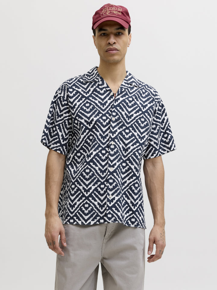 JJMILO SEERSUCKER RESORT SHIRT SS, Sky Captain/AOP 175917001 Bild 5