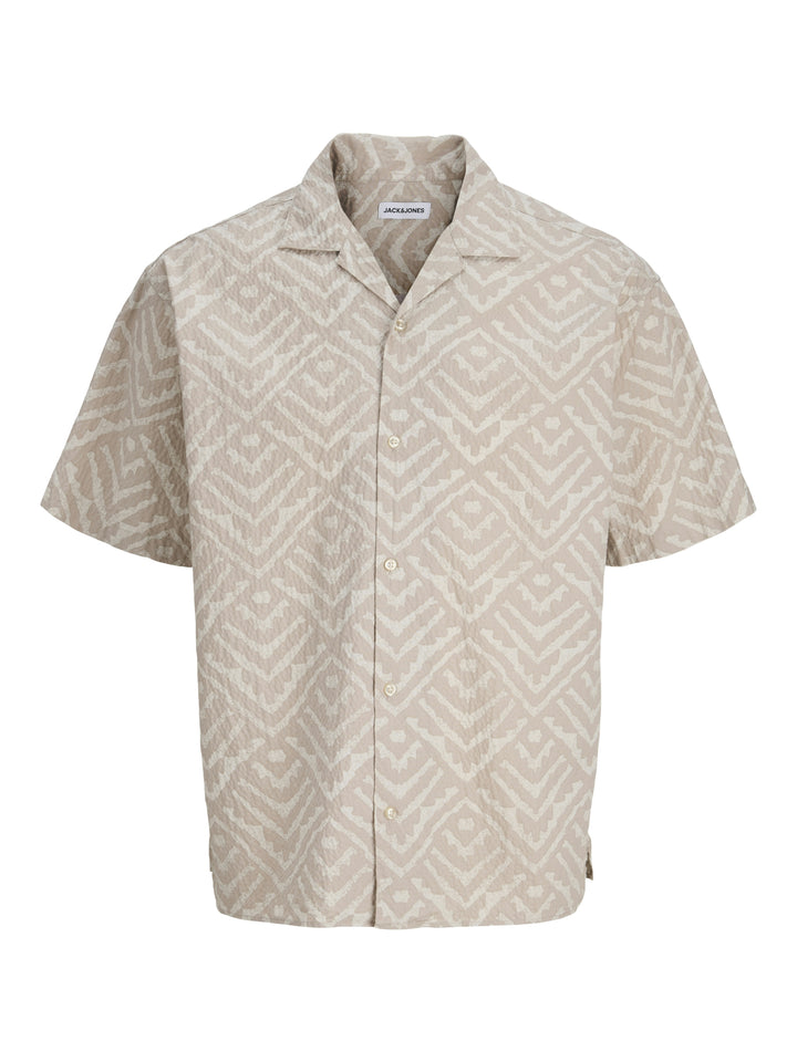 JJMILO SEERSUCKER RESORT SHIRT SS, Moonbeam/AOP 176631001 Bild 1