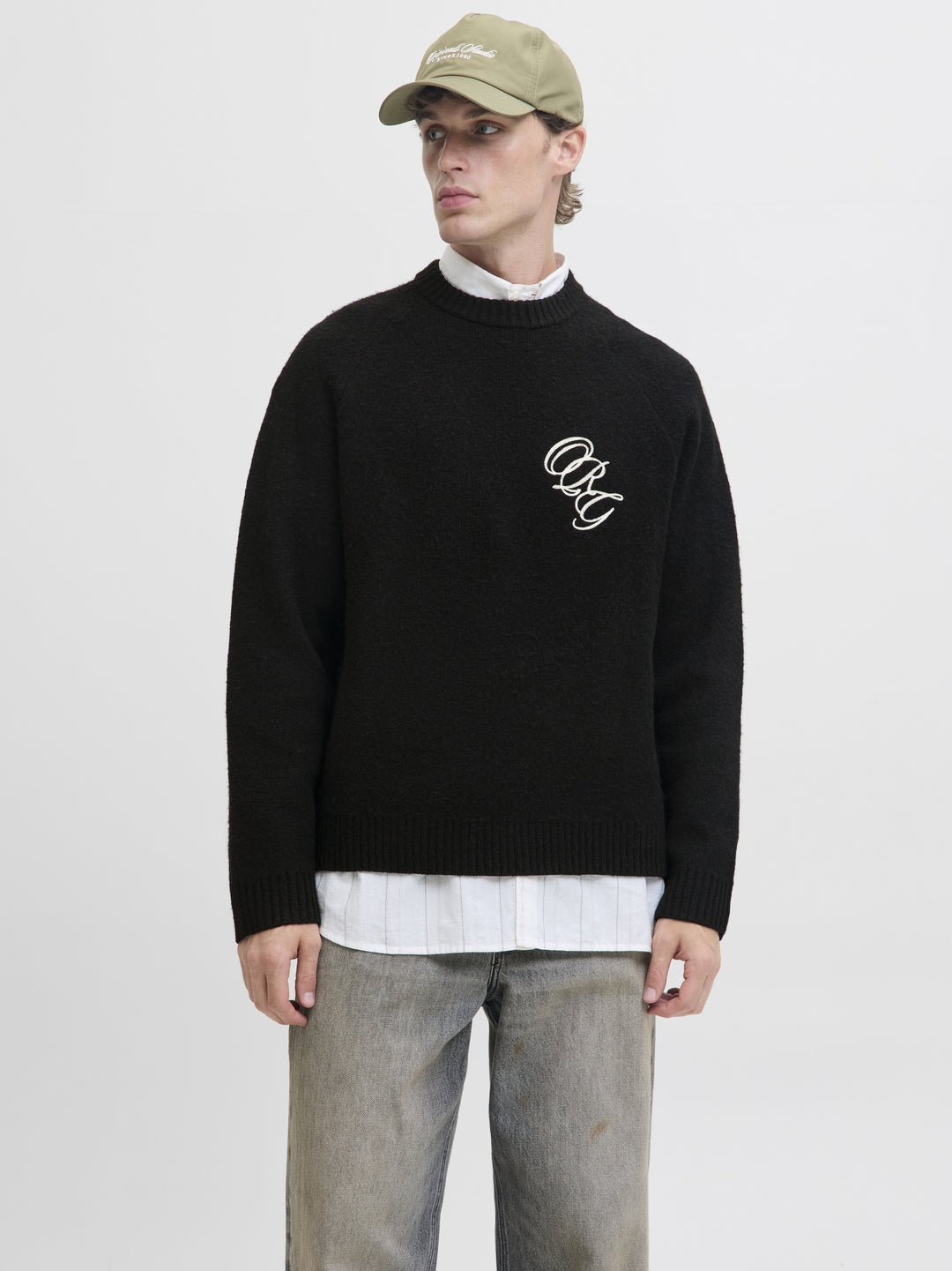 JORBEDFORD KNIT EMB CREW NECK, Black 178012 Bild 2