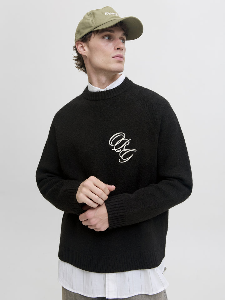 JORBEDFORD KNIT EMB CREW NECK, Black 178012 Bild 7