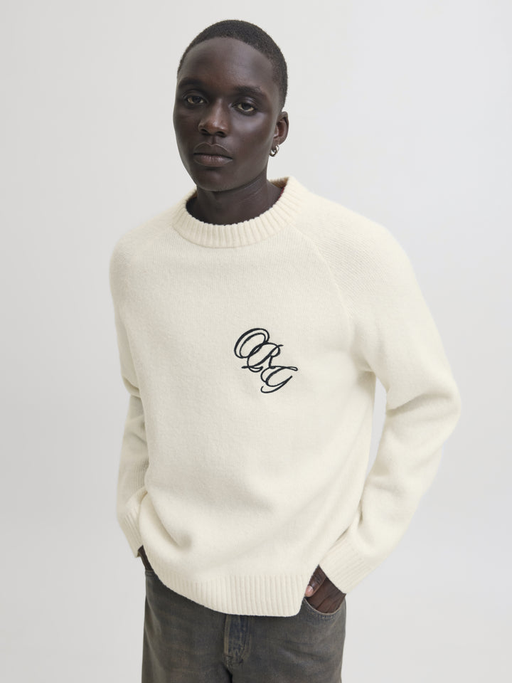 JORBEDFORD KNIT EMB CREW NECK, Sea Salt 296416 Bild 7