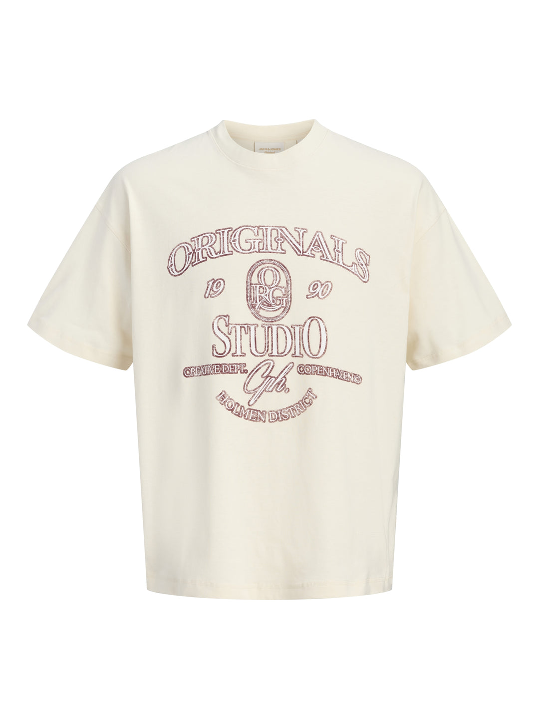 JORCHAMBERI TYPO TEE SS CN, Antique White 177620 Bild 1