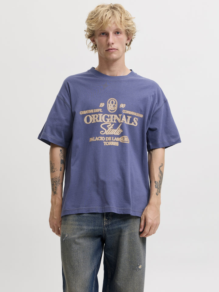 JORCHAMBERI TYPO TEE SS CN, Crown Blue 177109 Bild 3