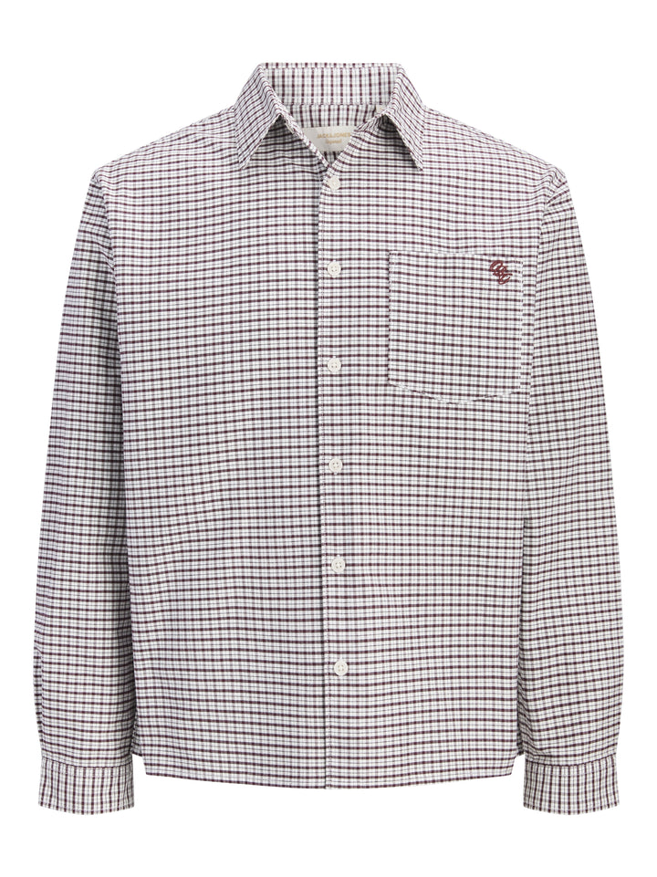JORFREDERIKSBERG OXFORD SHIRT LS SN, Chocolate Truffle/CHECKS 177119001 Bild 1