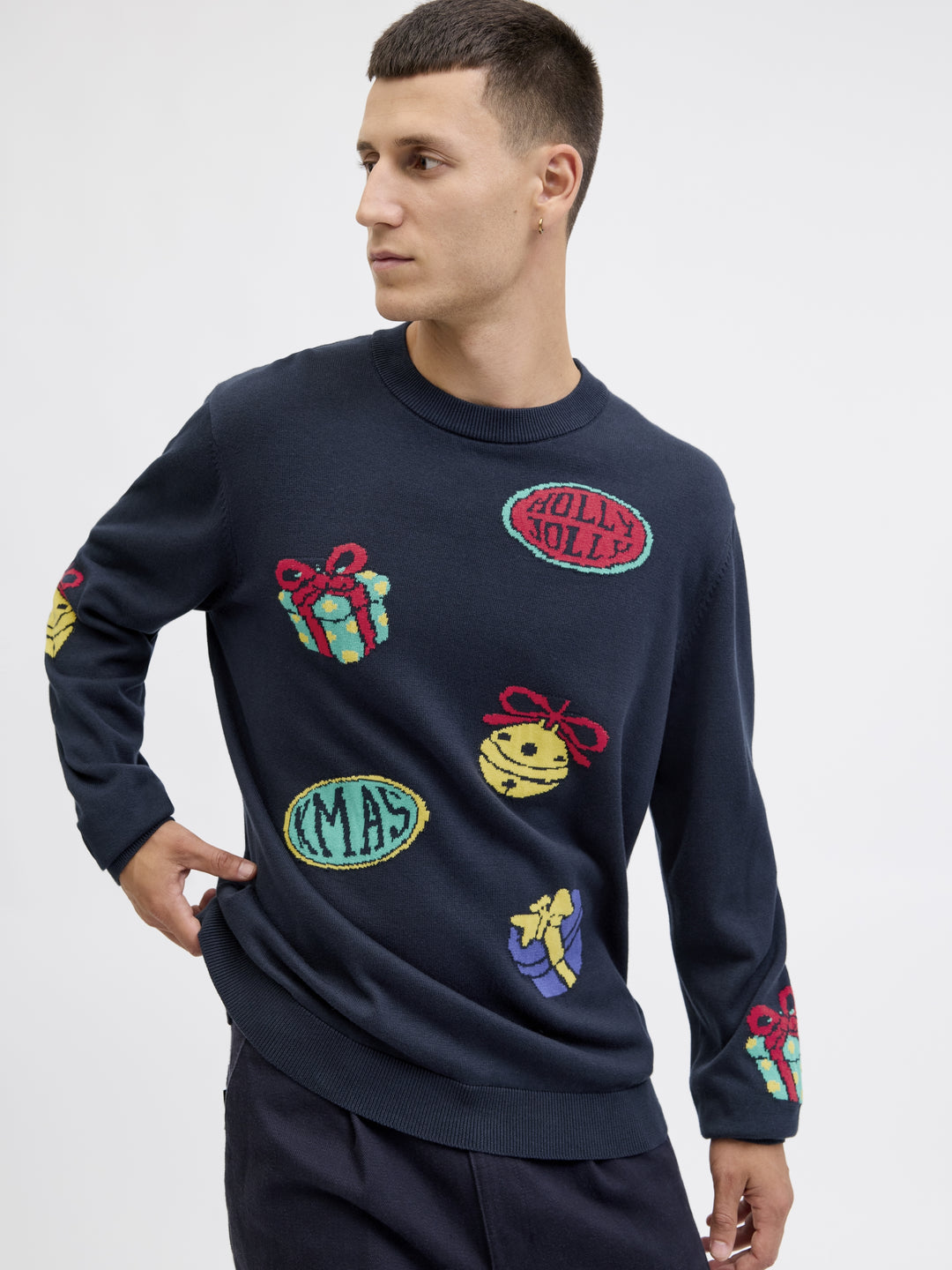 JORHOLIDAY KNIT CREW NECK, Sky Captain 175917 Bild 14