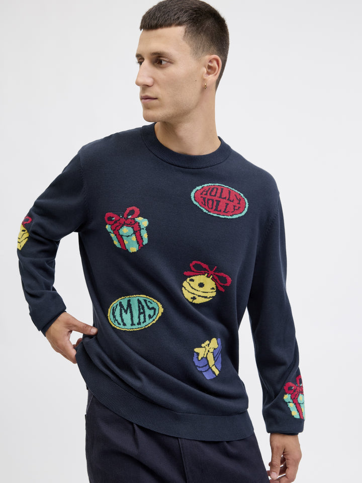 JORHOLIDAY KNIT CREW NECK, Sky Captain 175917 Bild 14