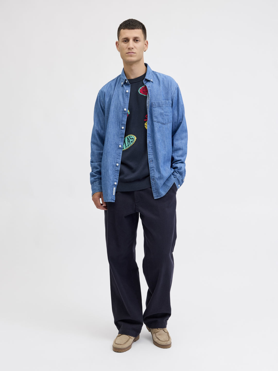 JORHOLIDAY KNIT CREW NECK, Sky Captain 175917 Bild 6