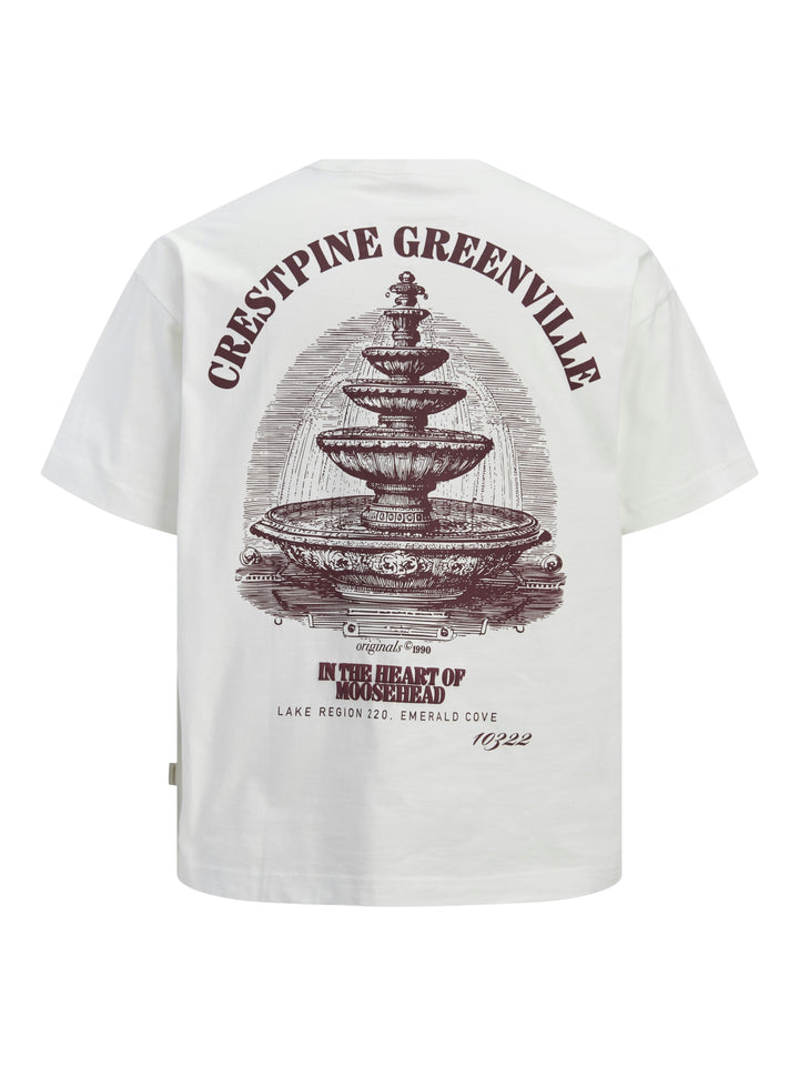 JORMAINE BACK TEE SS CREW NECK SN, Cloud Dancer 177642 Bild 10