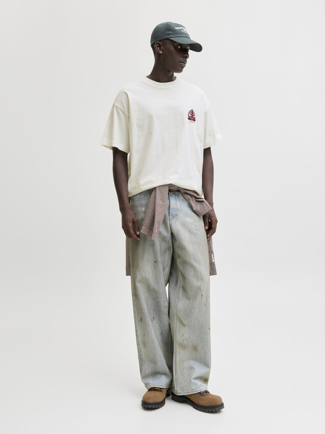 JORMAINE BACK TEE SS CREW NECK SN, Cloud Dancer 177642 Bild 13