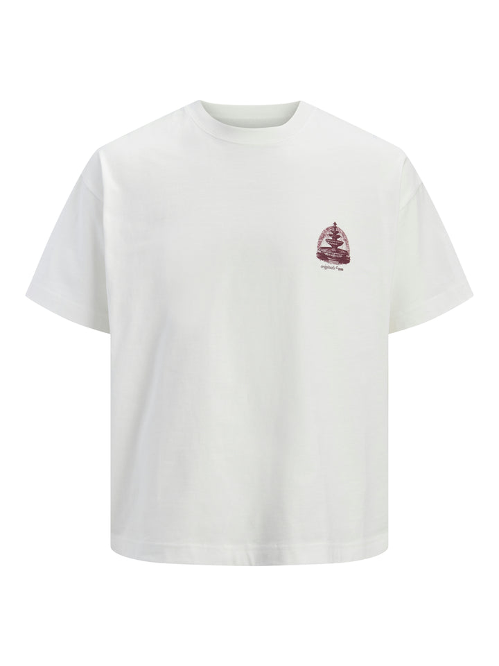 JORMAINE BACK TEE SS CREW NECK SN, Cloud Dancer 177642 Bild 1
