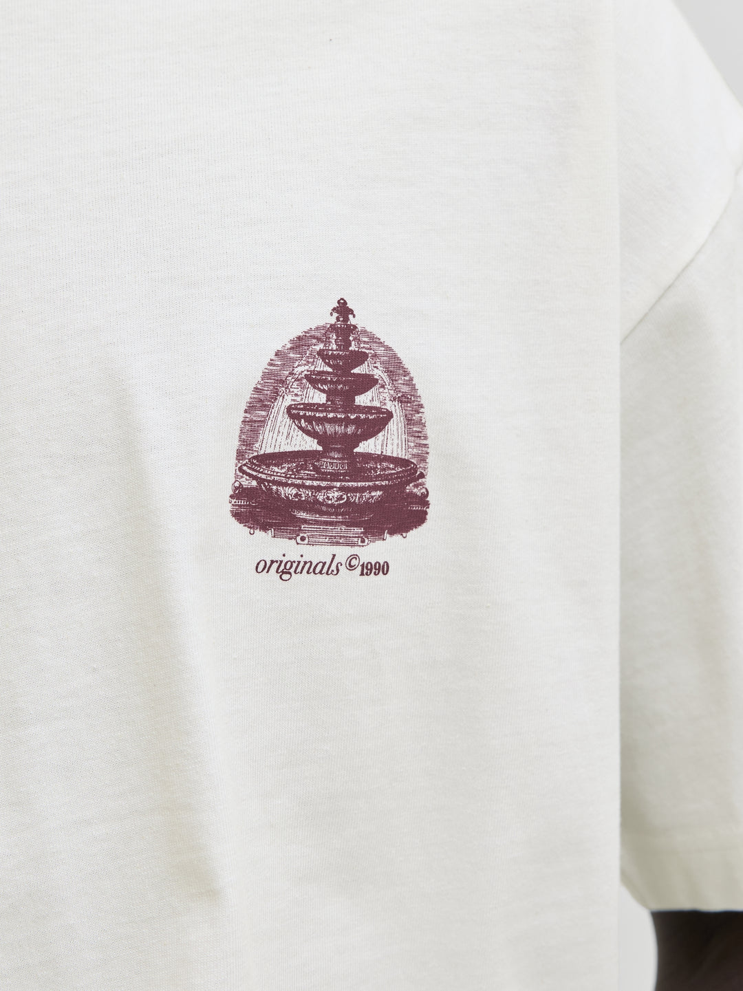 JORMAINE BACK TEE SS CREW NECK SN, Cloud Dancer 177642 Bild 7