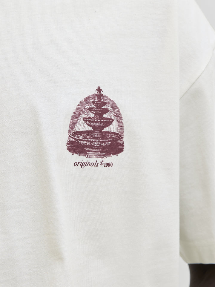 JORMAINE BACK TEE SS CREW NECK SN, Cloud Dancer 177642 Bild 7
