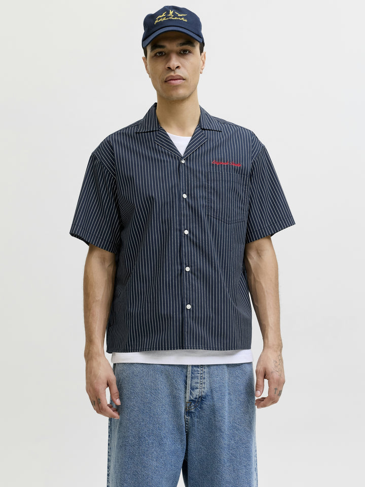 JORMENTON POPLIN STRIPE RESORT SHIR, Sky Captain 175917 Bild 1
