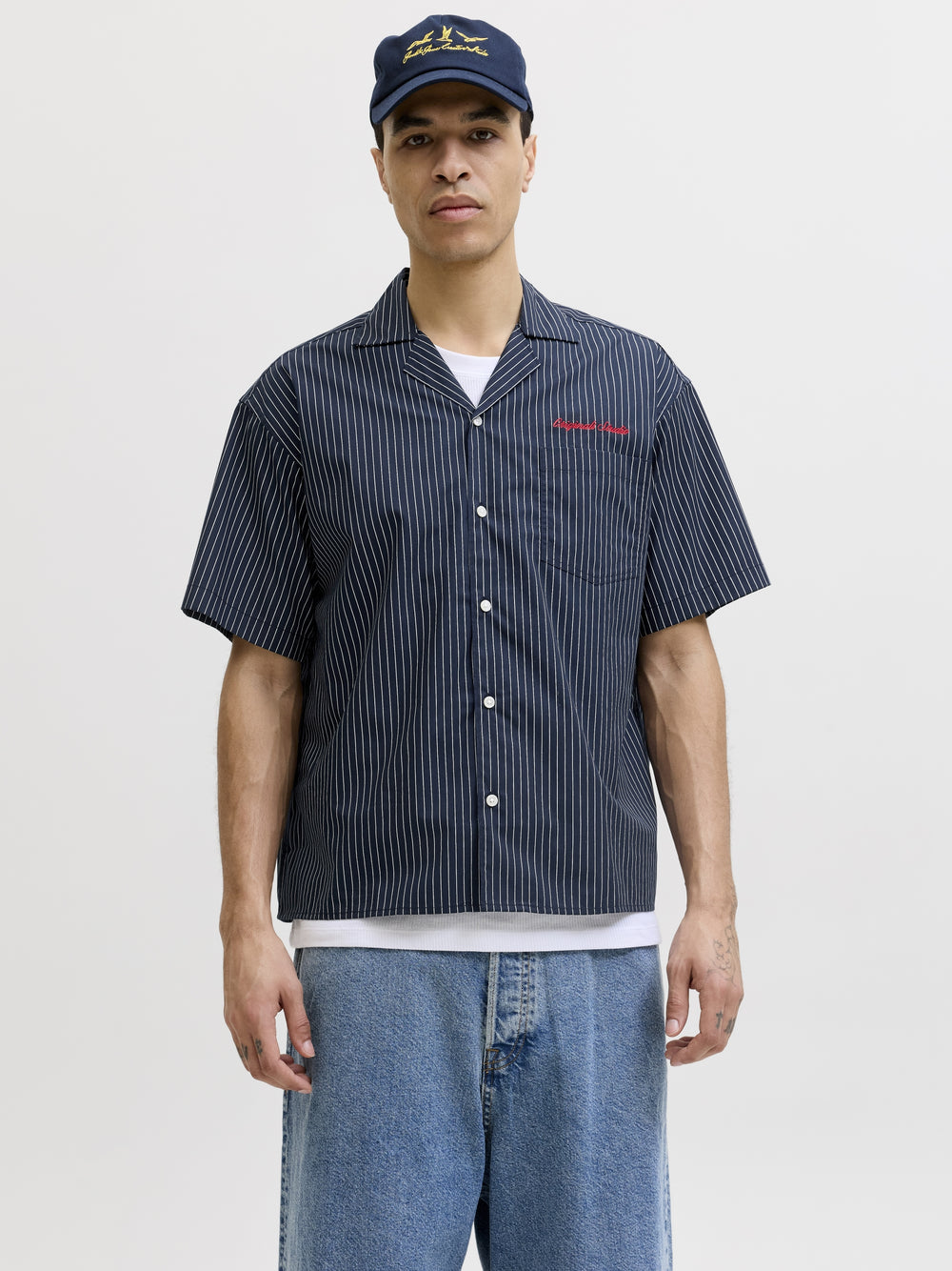 JORMENTON POPLIN STRIPE RESORT SHIR, Sky Captain 175917 Bild 2