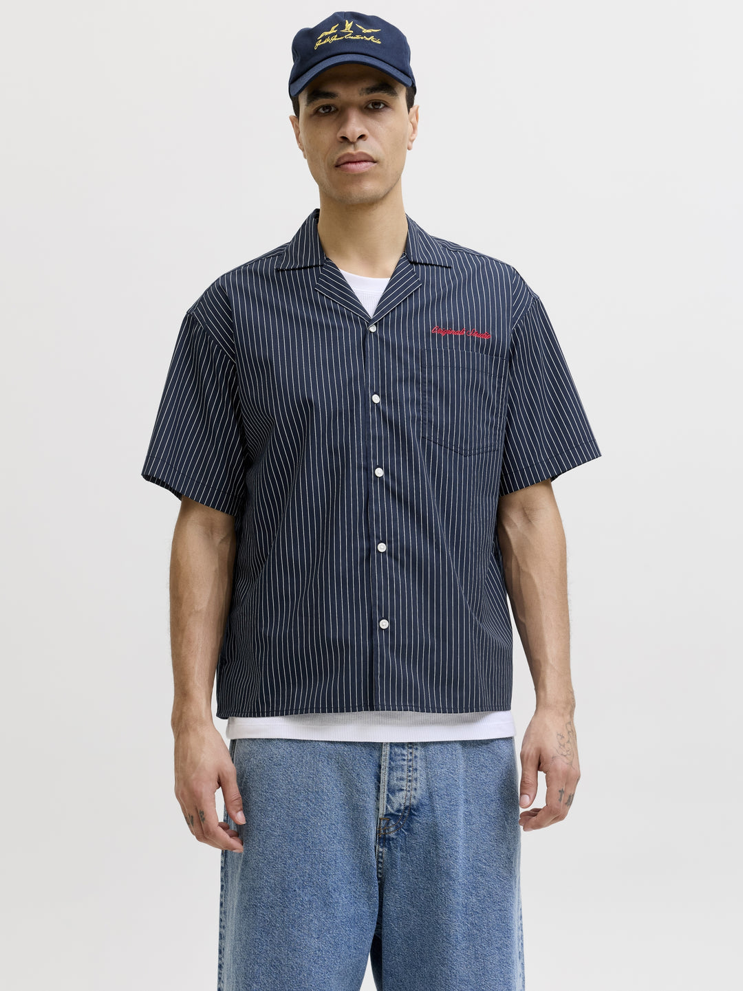 JORMENTON POPLIN STRIPE RESORT SHIR, Sky Captain 175917 Bild 2