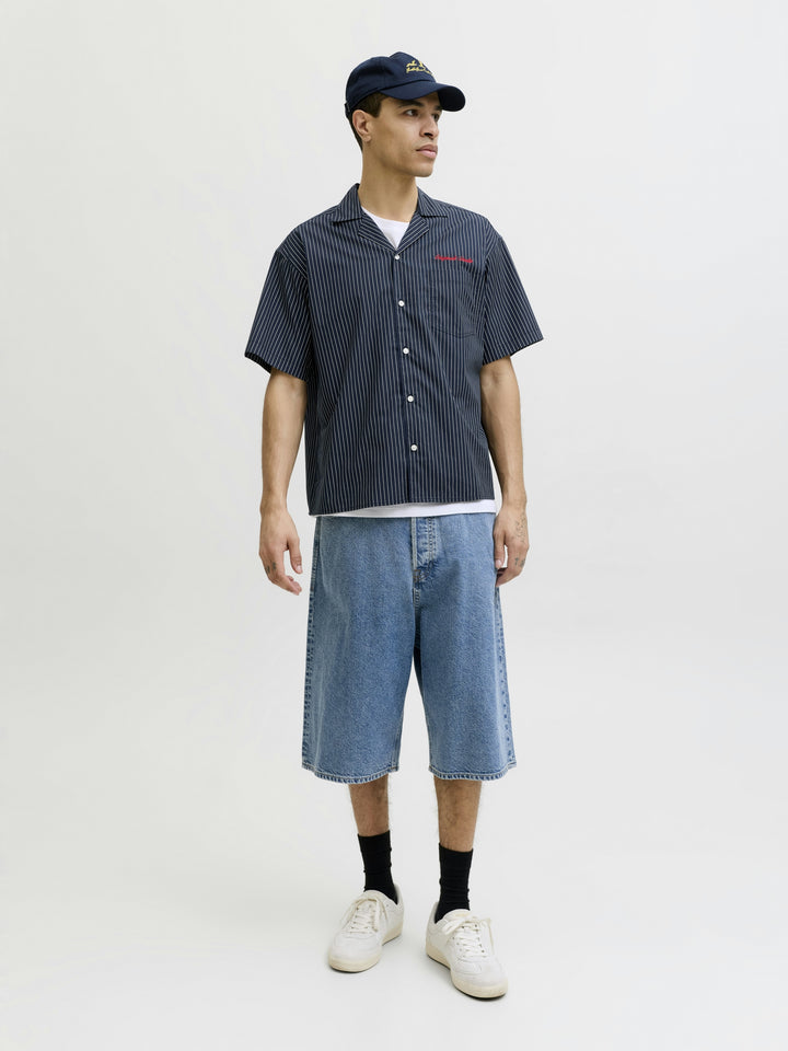 JORMENTON POPLIN STRIPE RESORT SHIR, Sky Captain 175917 Bild 4