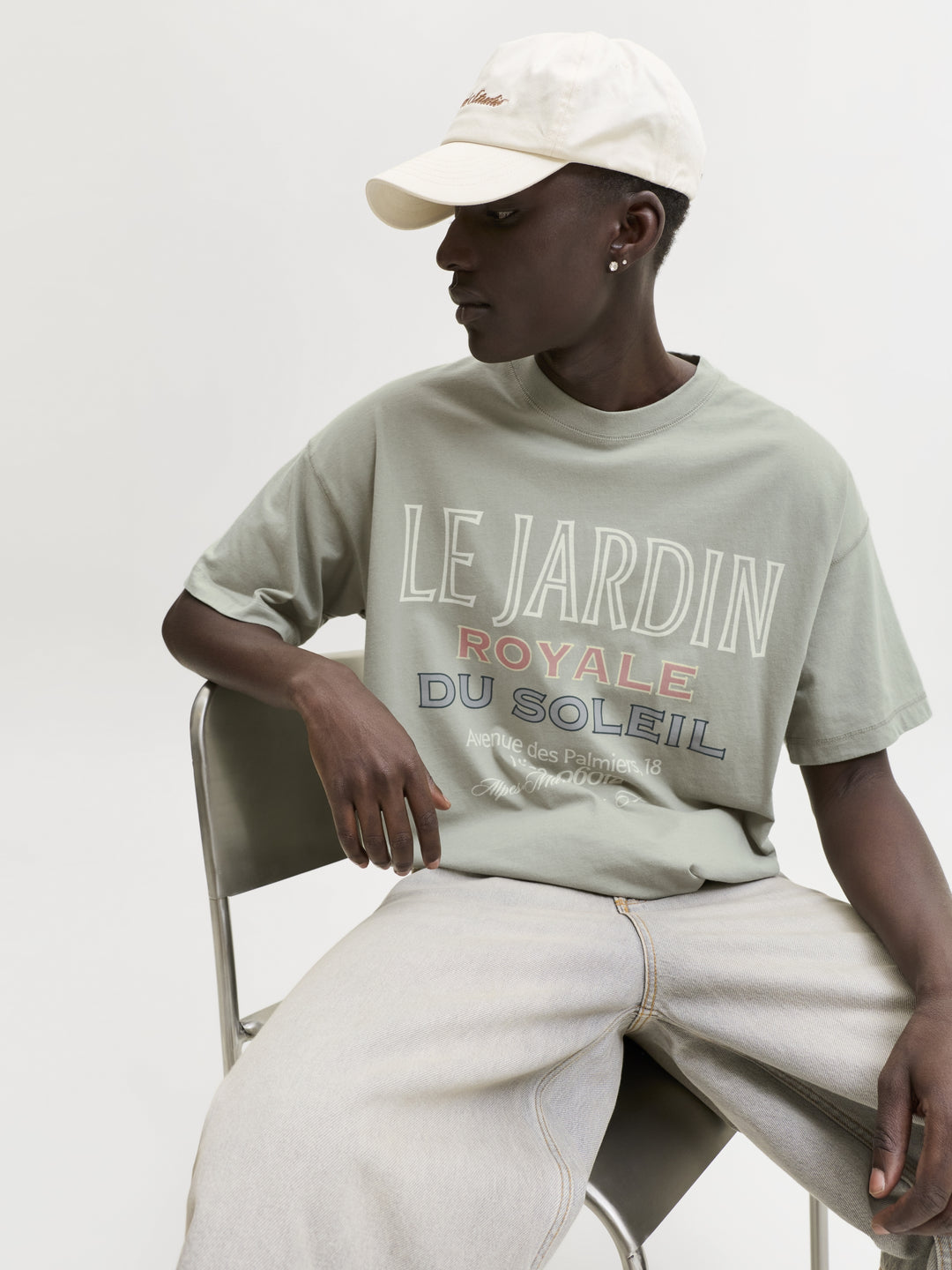JORMENTON TYPO FRONT TEE SS CREW NE, Seagrass 176290 Bild 8
