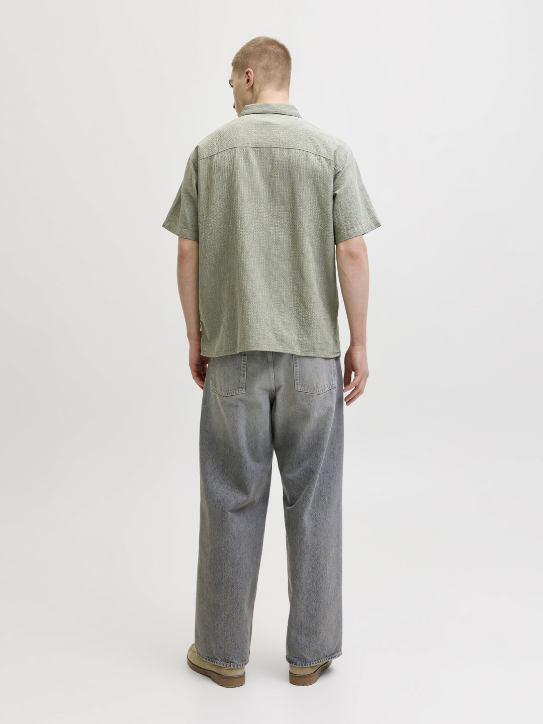 JORMONTAUK WAVY TEXTURE SHIRT SS SN, Vetiver 176725 Bild 4