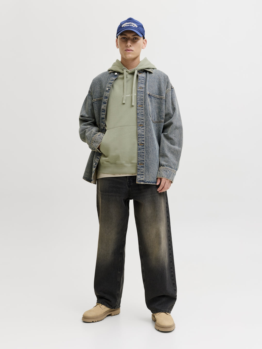 JORNORREBRO EMB SWEAT HOOD NOOS, Seagrass 176290 Bild 5