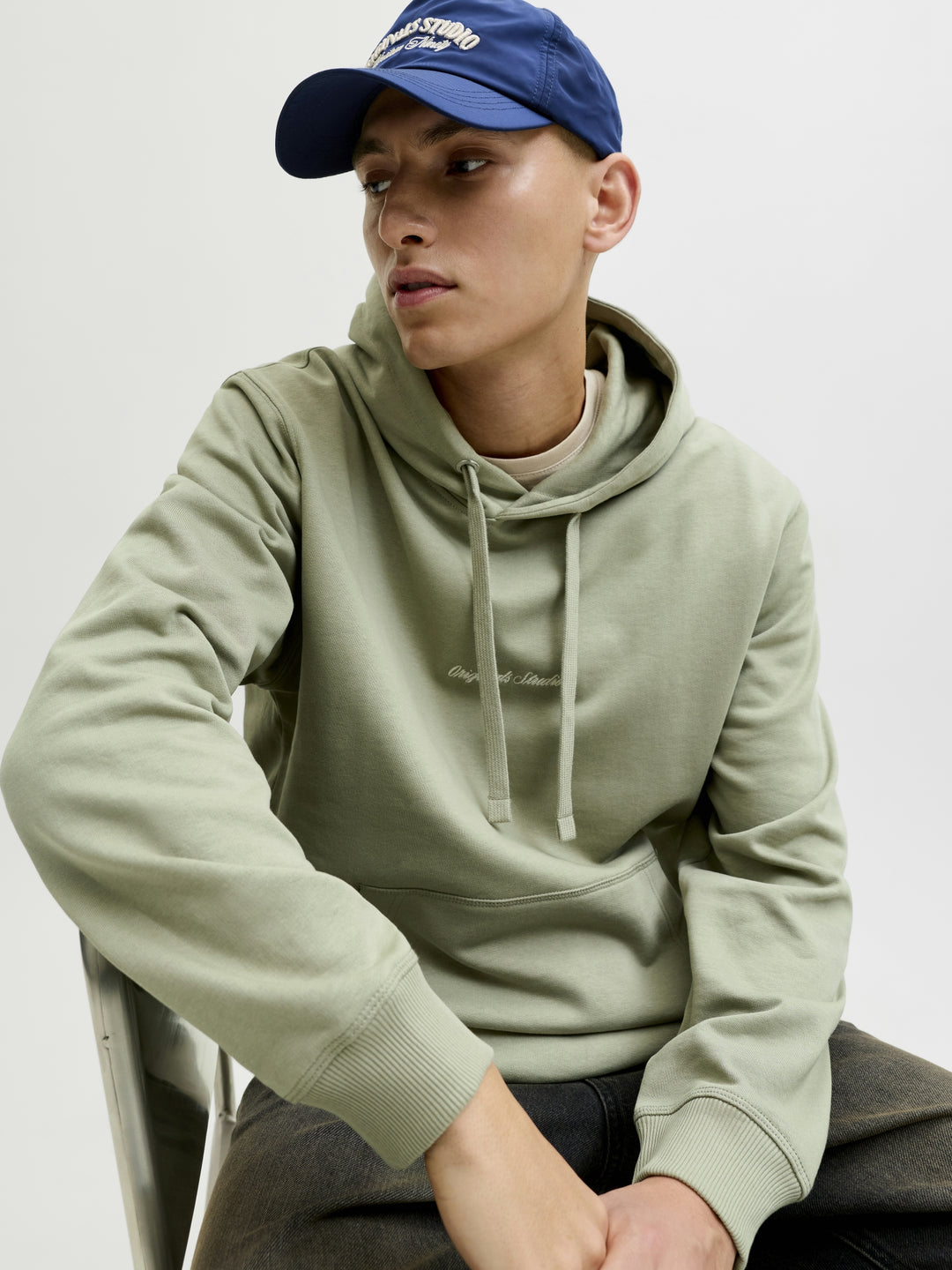 JORNORREBRO EMB SWEAT HOOD NOOS, Seagrass 176290 Bild 5