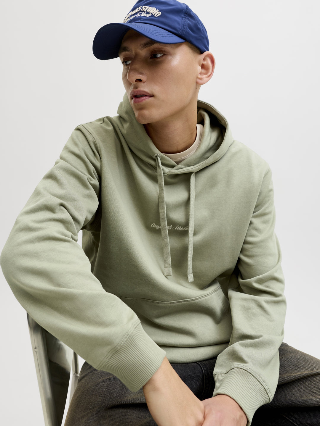JORNORREBRO EMB SWEAT HOOD NOOS, Seagrass 176290 Bild 6