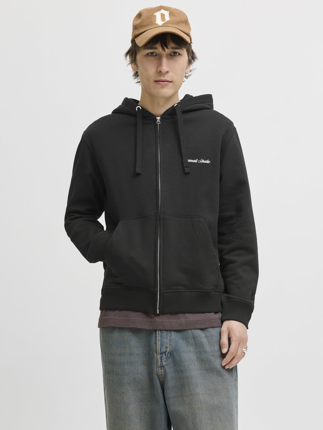 JORNORREBRO EMB SWEAT ZIP HOOD NOOS, Black 178012 Bild 2