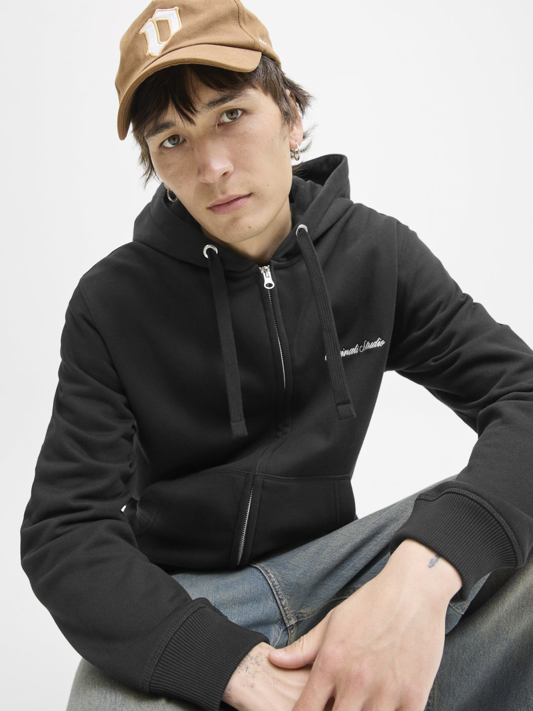 JORNORREBRO EMB SWEAT ZIP HOOD NOOS, Black 178012 Bild 6