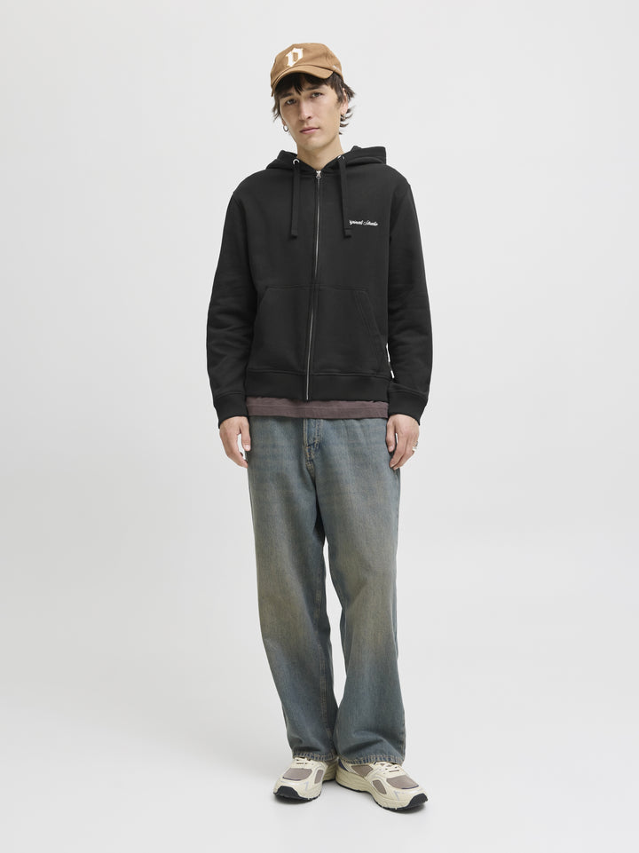 JORNORREBRO EMB SWEAT ZIP HOOD NOOS, Black 178012 Bild 7