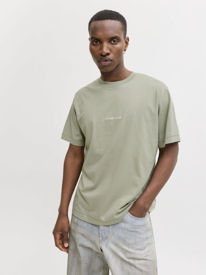 JORNORREBRO EMB TEE SS CREW NECK NO, Seagrass 176290 Bild 3