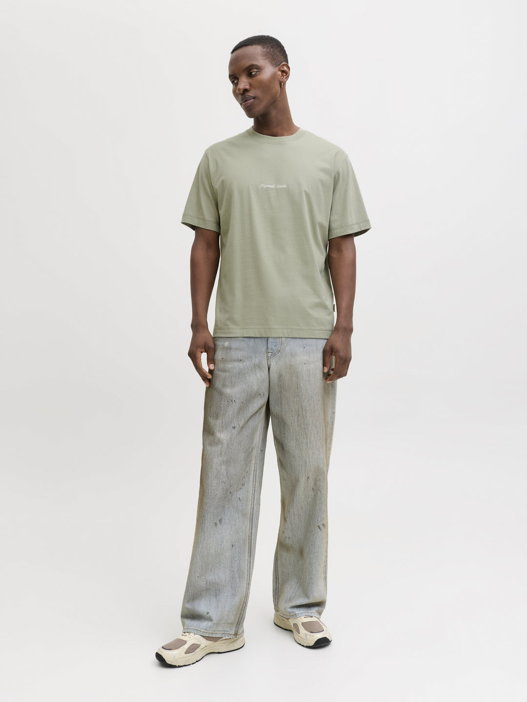 JORNORREBRO EMB TEE SS CREW NECK NO, Seagrass 176290 Bild 4