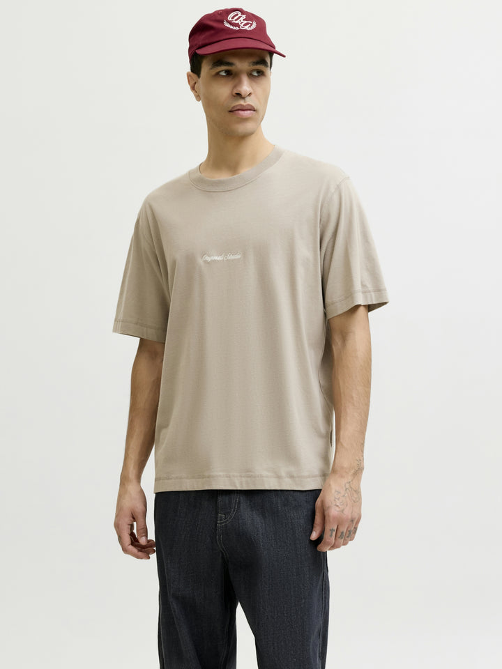 JORNORREBRO EMB TEE SS CREW NECK NO, Vintage Khaki 176620 Bild 3