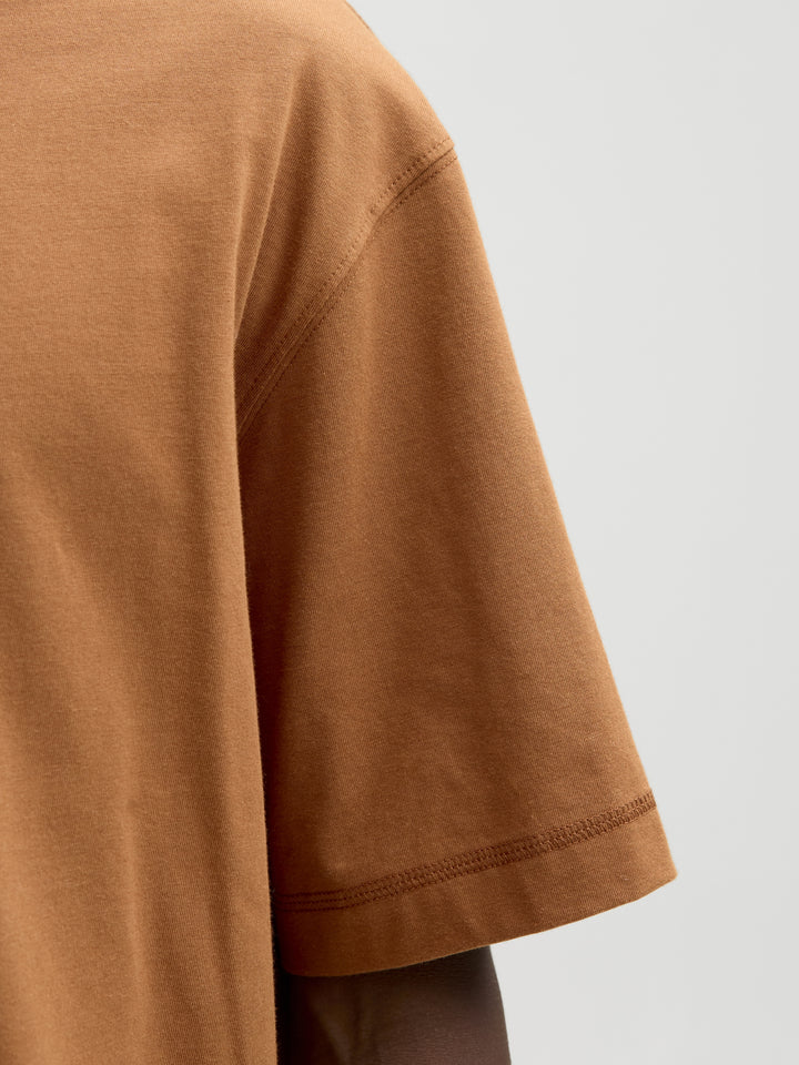 JORNORREBRO EMB TEE SS CREW NECK NO, Argan Oil 242504 Bild 3