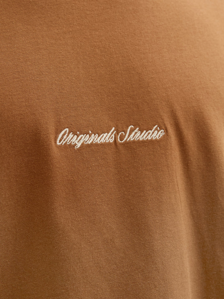 JORNORREBRO EMB TEE SS CREW NECK NO, Argan Oil 242504 Bild 4