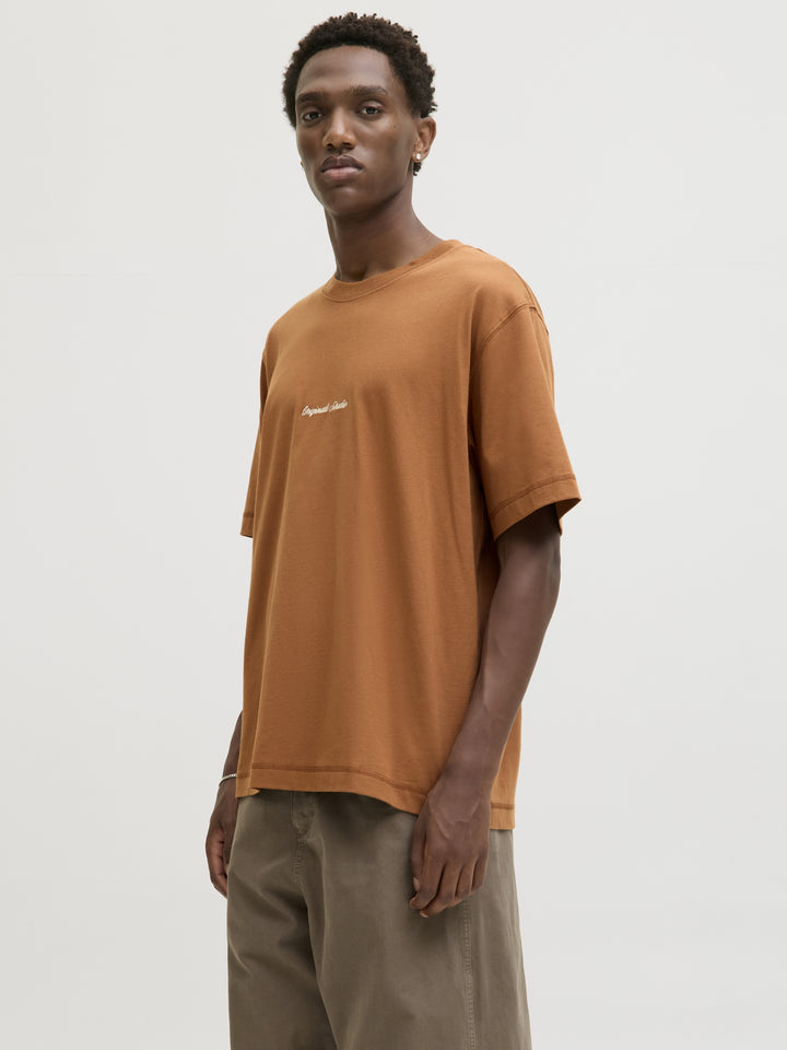 JORNORREBRO EMB TEE SS CREW NECK NO, Argan Oil 242504 Bild 5