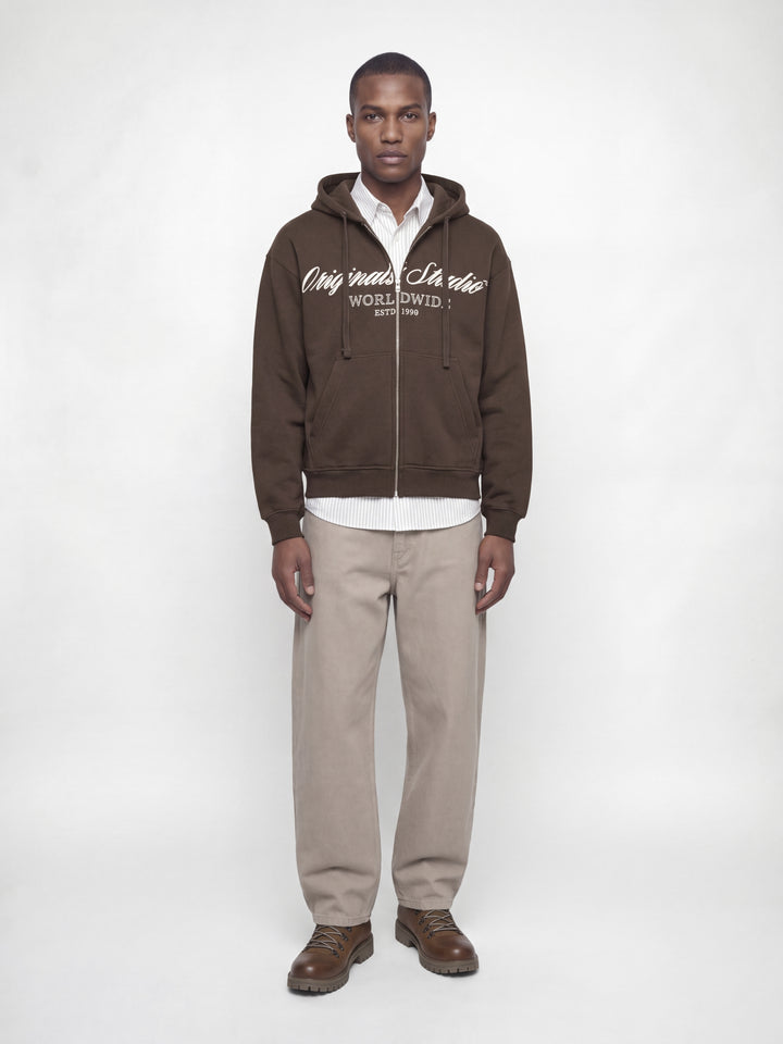 JORNORREBRO FRONT SWEAT ZIP HOOD, Java 176035 Bild 8